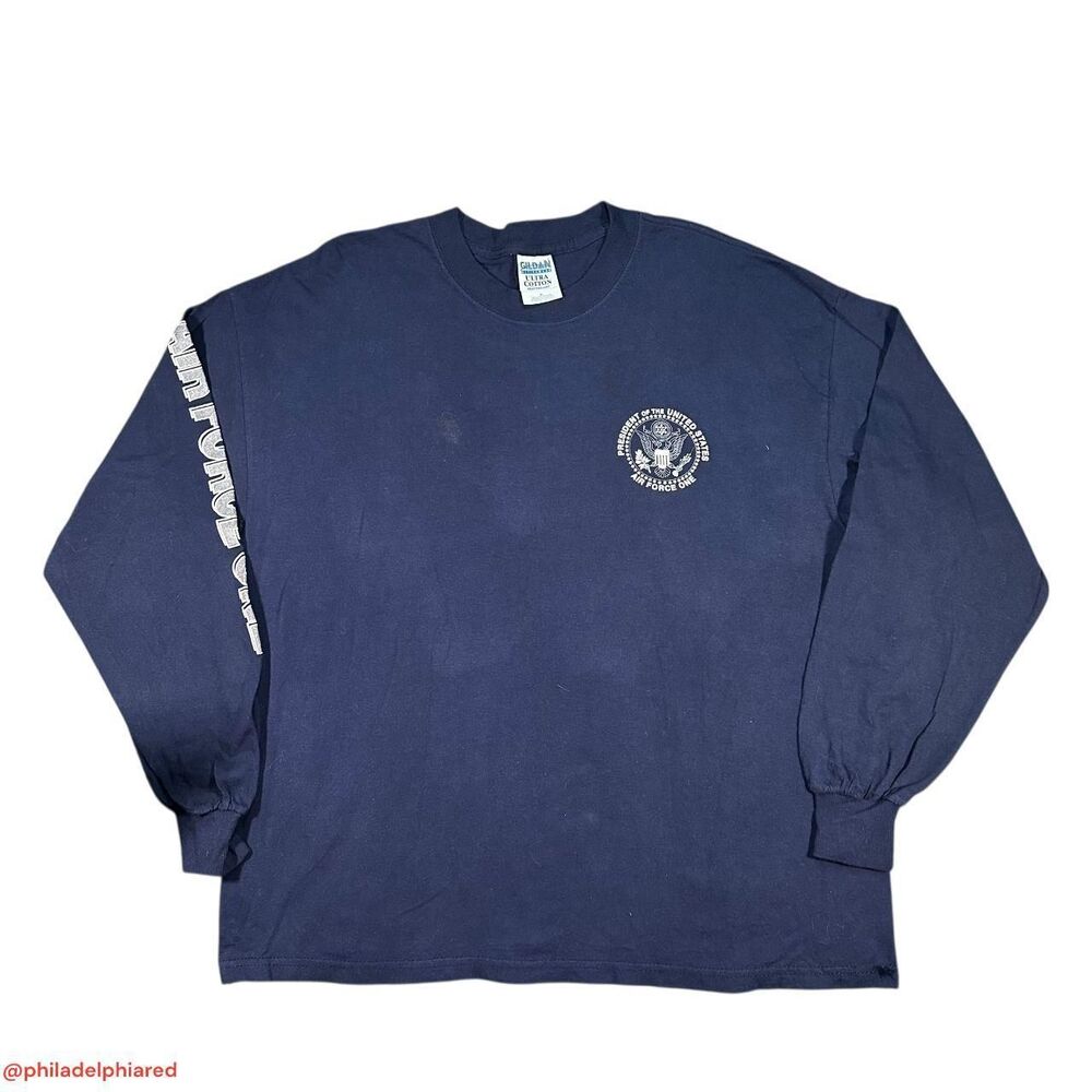 Vintage Y2K 2000's Air Force One Long-sleeved t-shirt mens XL